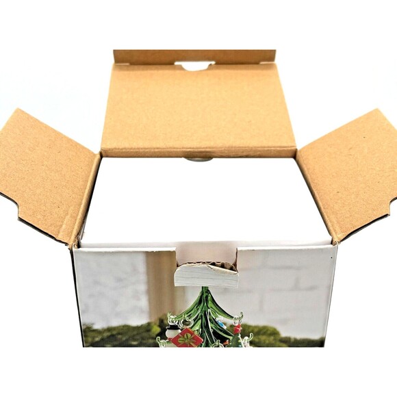 Pier 1 Imports Blown Art Glass Christmas Tree With 12 Min Glass Ornaments 6" h - Picture 6 of 11